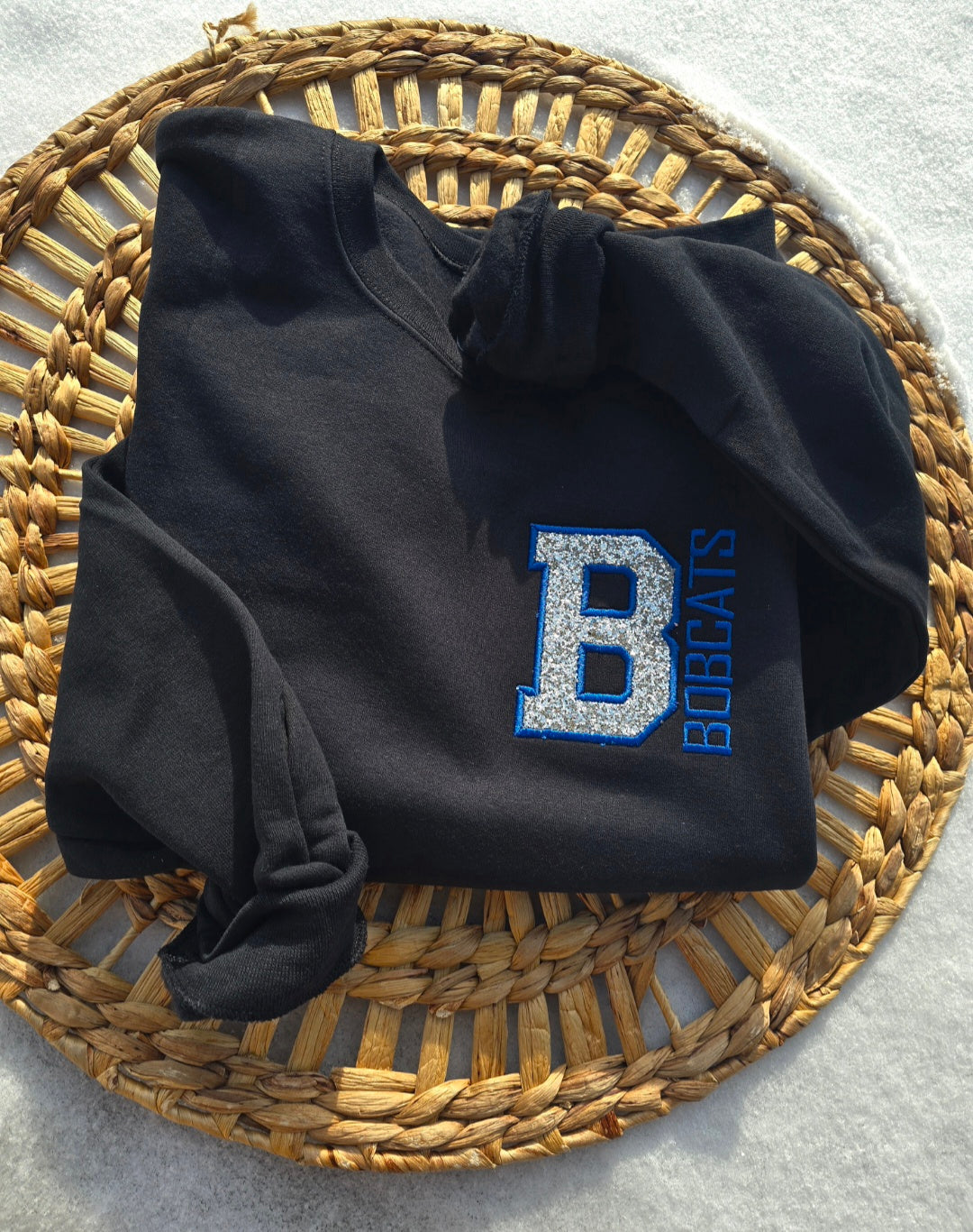 Bobcats Black Sparkle Crewneck (Large)